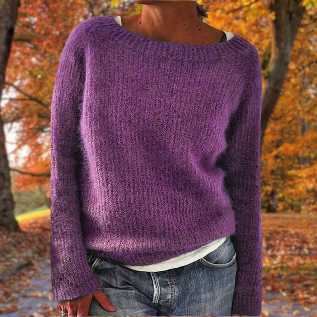 Lorayne | Sweater with Boat Neckline