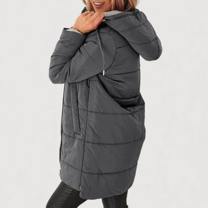 Elina Long Cosy Puffer Coat – Warm, Light & Flattering Fit