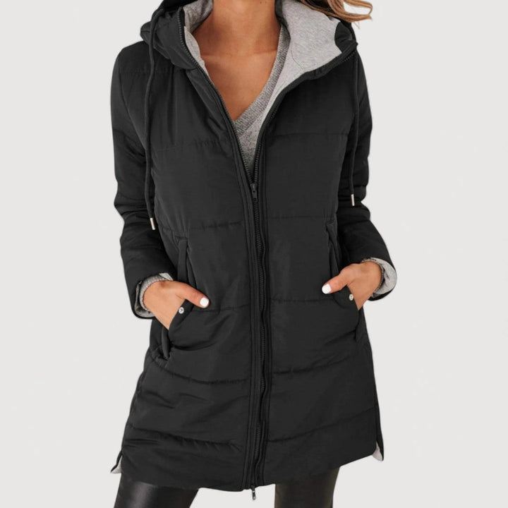 Elina Long Cosy Puffer Coat – Warm, Light & Flattering Fit
