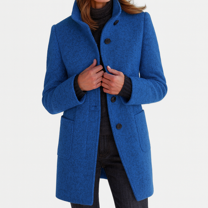 Freya™ | High Collar Jacket in Wool Blend