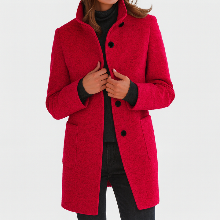 Freya™ | High Collar Jacket in Wool Blend