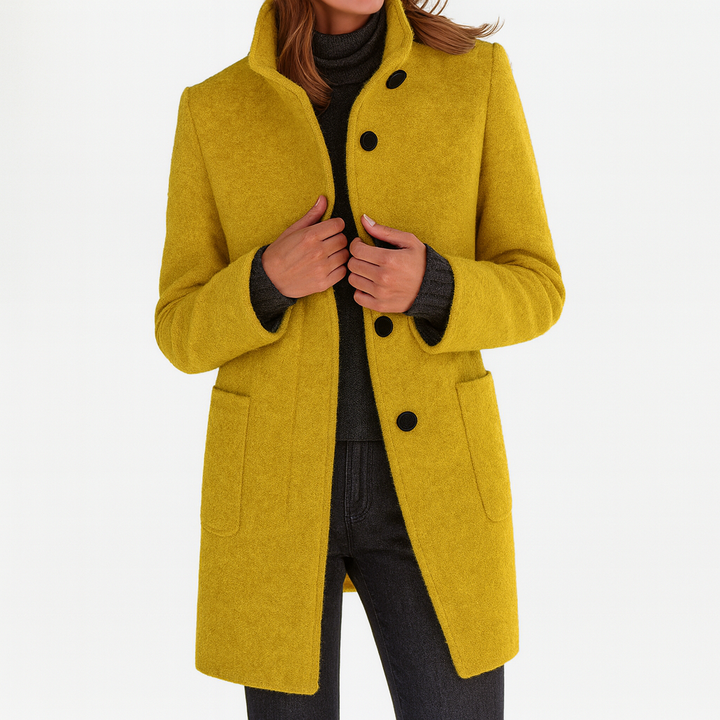 Freya™ | High Collar Jacket in Wool Blend