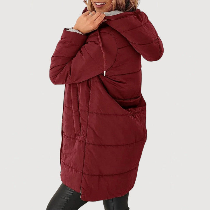 Elina Long Cosy Puffer Coat – Warm, Light & Flattering Fit