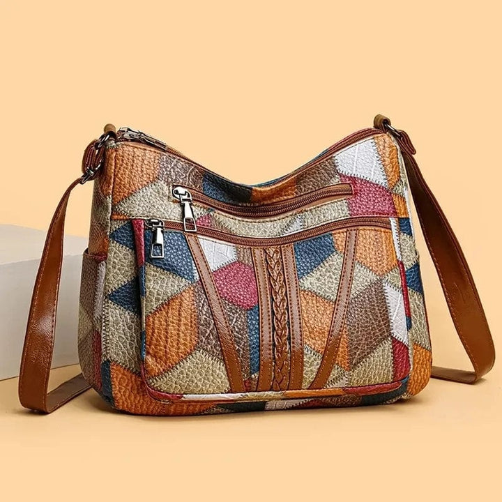 Liyo | Mosaic Leather Handbag