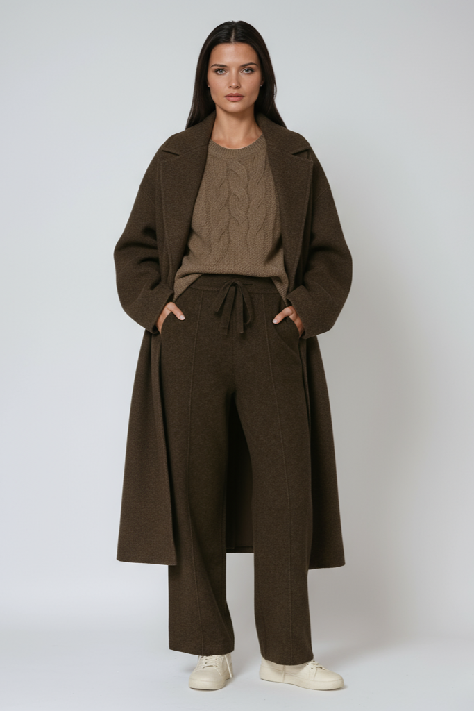 Knitted Trousers | Straight Legs and Drawstring Waist